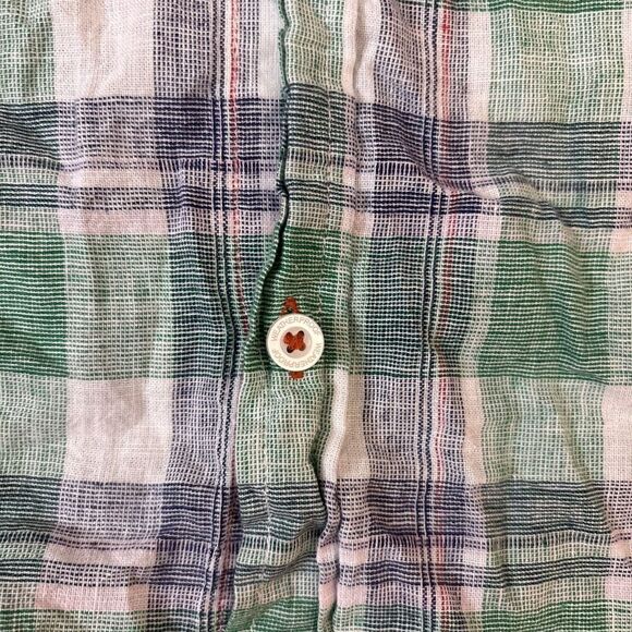 Weatherproof Vintage Washable Linen Shirt XXL 2XL Green Plaid - Picture 8 of 8